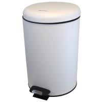 Ksitex BGR-20W Урна с механизмом поднятия крышки, белая, 20 л.