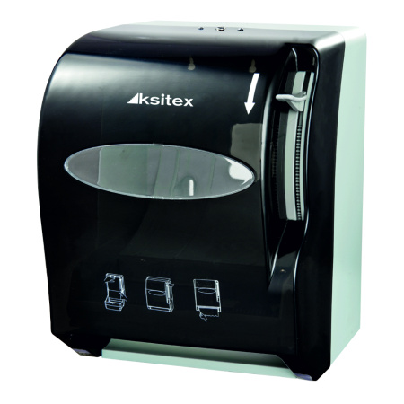 Ksitex AC1-13 Диспенсер для рулонных полотенец механической выдачи, пластик чёрный