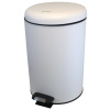 Ksitex BGR-20W Урна с механизмом поднятия крышки, белая, 20 л.