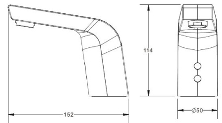 Ksitex M-8155 Автоматический сенсорный смеситель от магазина Белый Лис