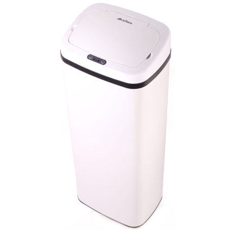 Ksitex AGB-50W Урна сенсорная металлическая 50 литров, белая - Цена: 11 520 руб. - Урны и контейнеры для мусора - Магазин Белый Лис